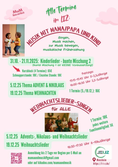 Musik mit Mama/Papa & Kind (0-2 J)