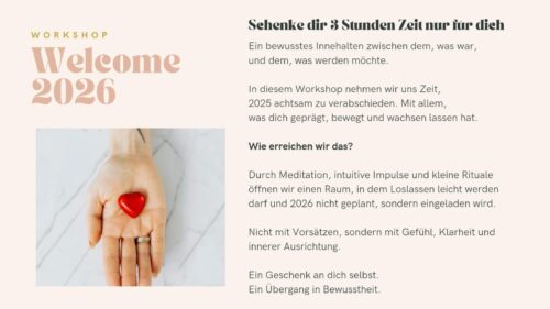 Welcome 2026 - Schenke dir Zeit für dich